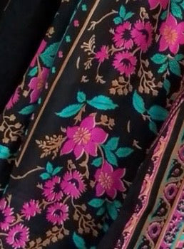 Black Floral Embroidered Suit