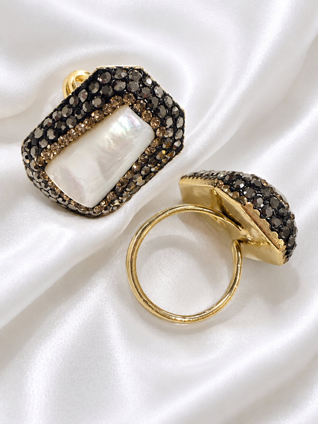 Pearl & Marcasite Statement Ring