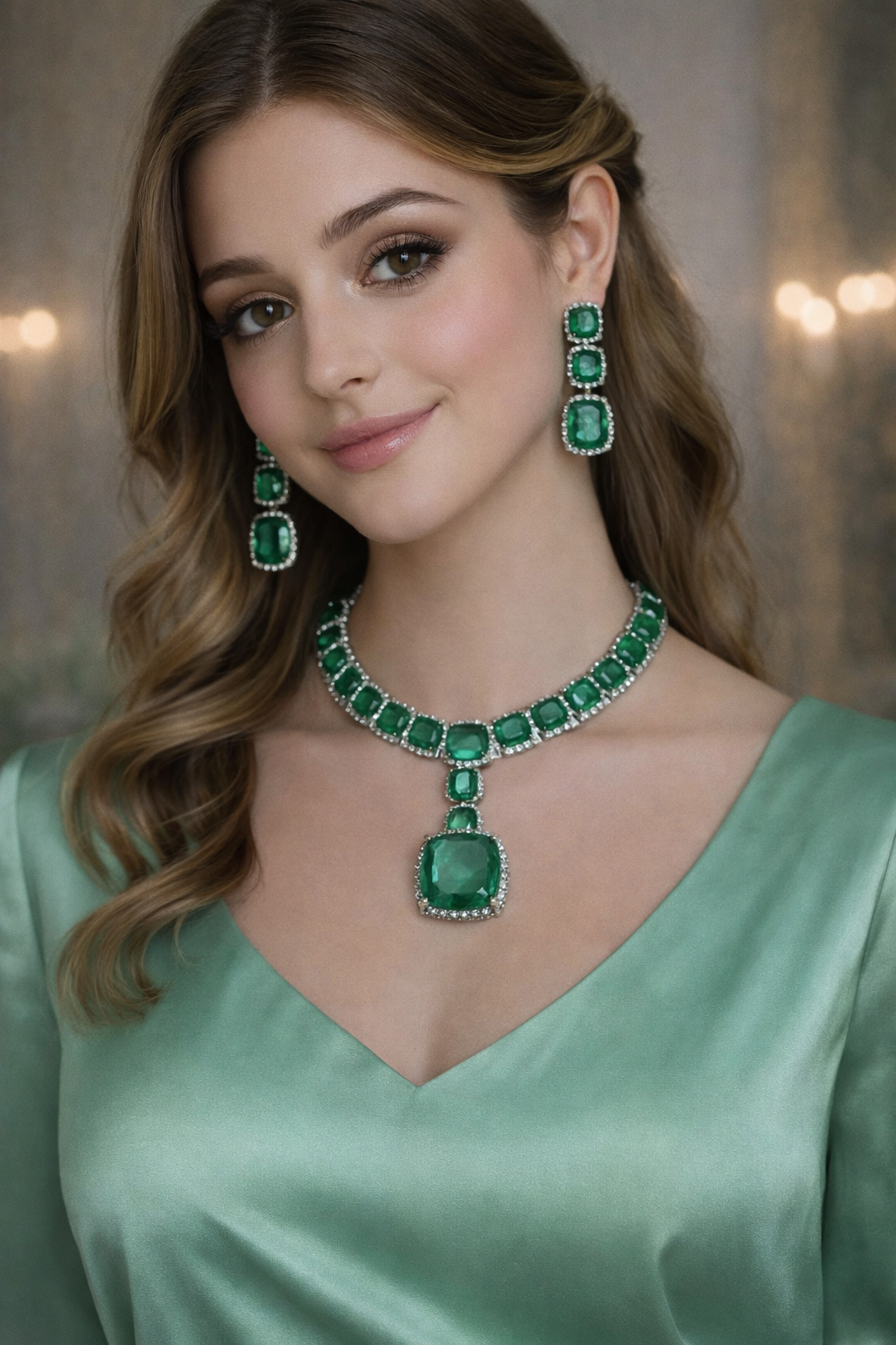 Stunning Mona Lisa Stone Necklace