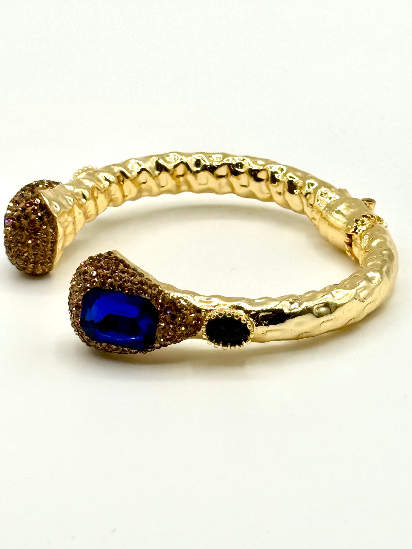 Golden Blue Crystal Bangle