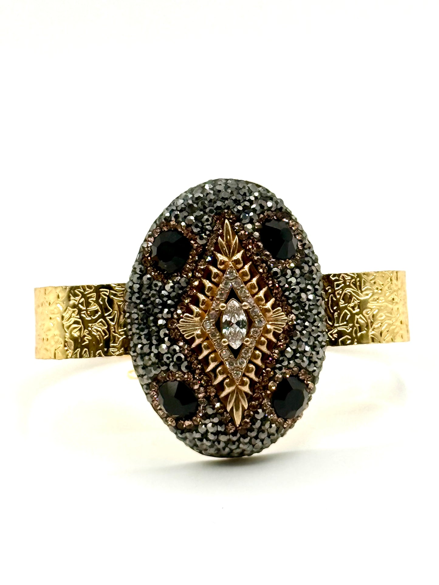 Diamond Black Crystal Bangle