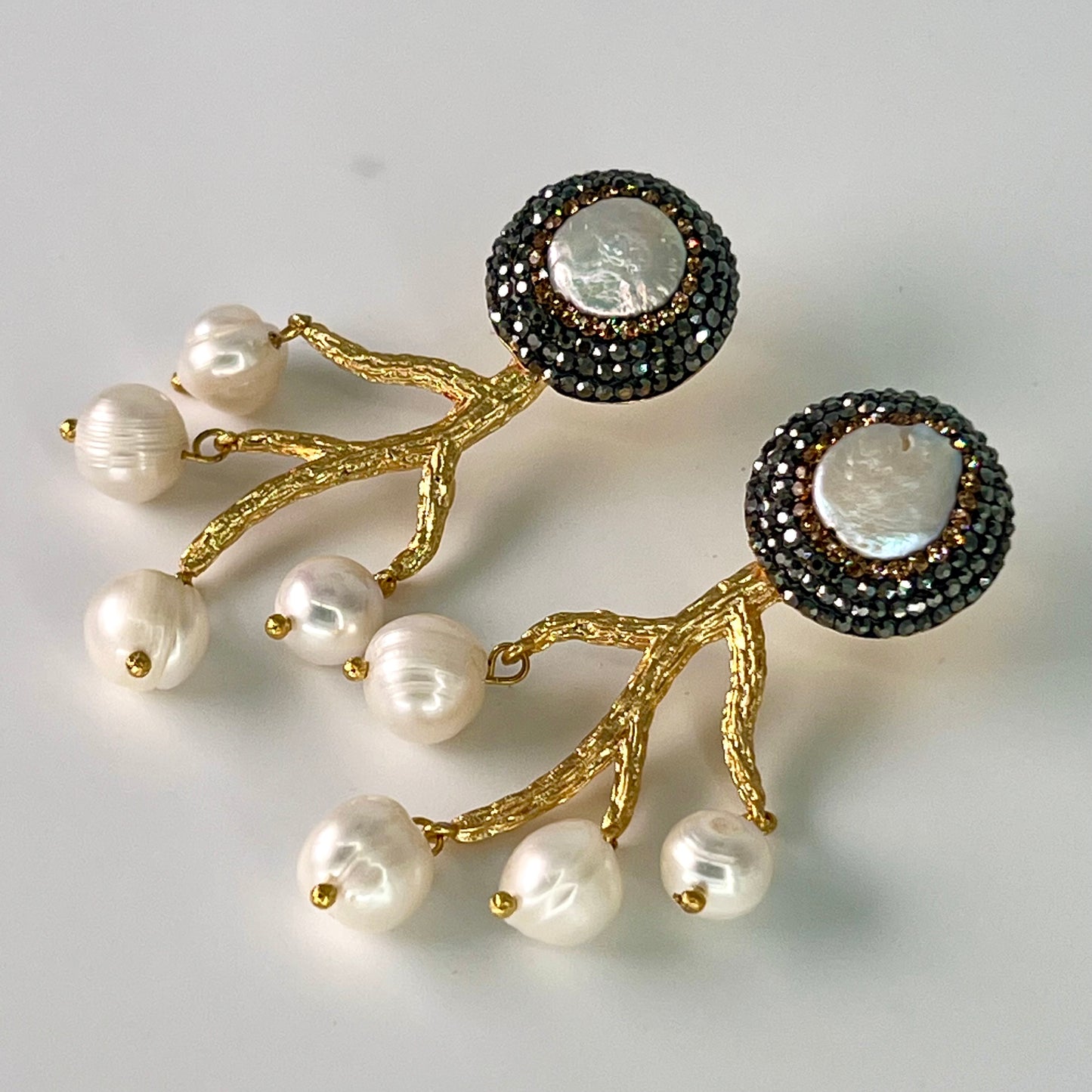 Pearl Golden Earrings