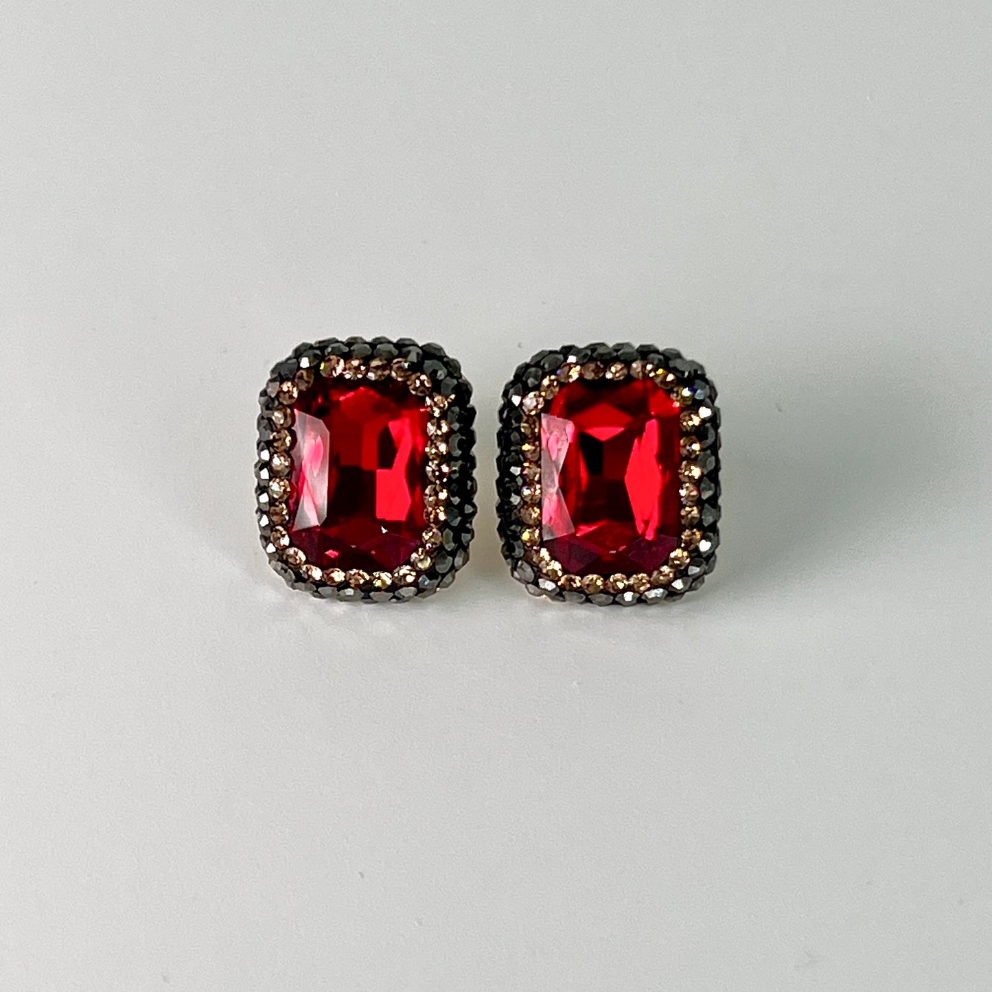 Crystal Square Studs