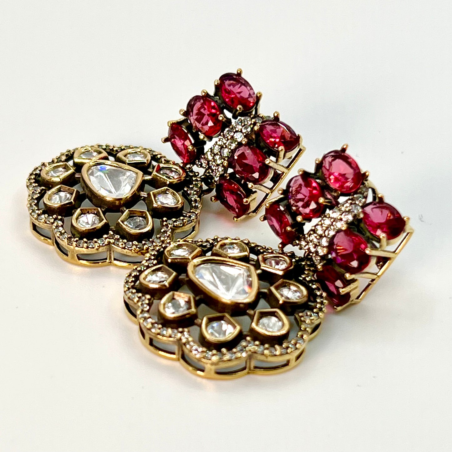 Vintage Floral Statement Earrings