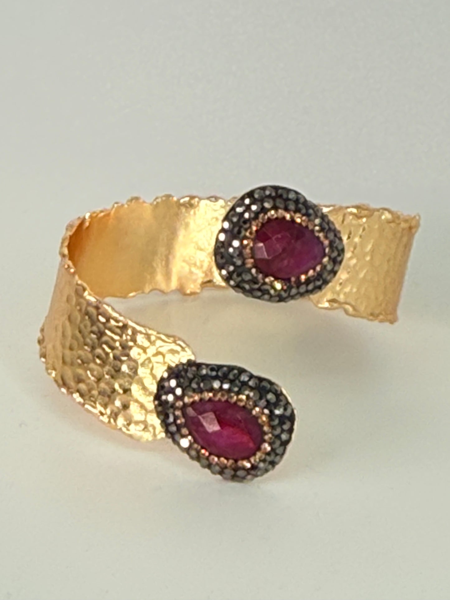 Golden Ruby Gleam Bangle