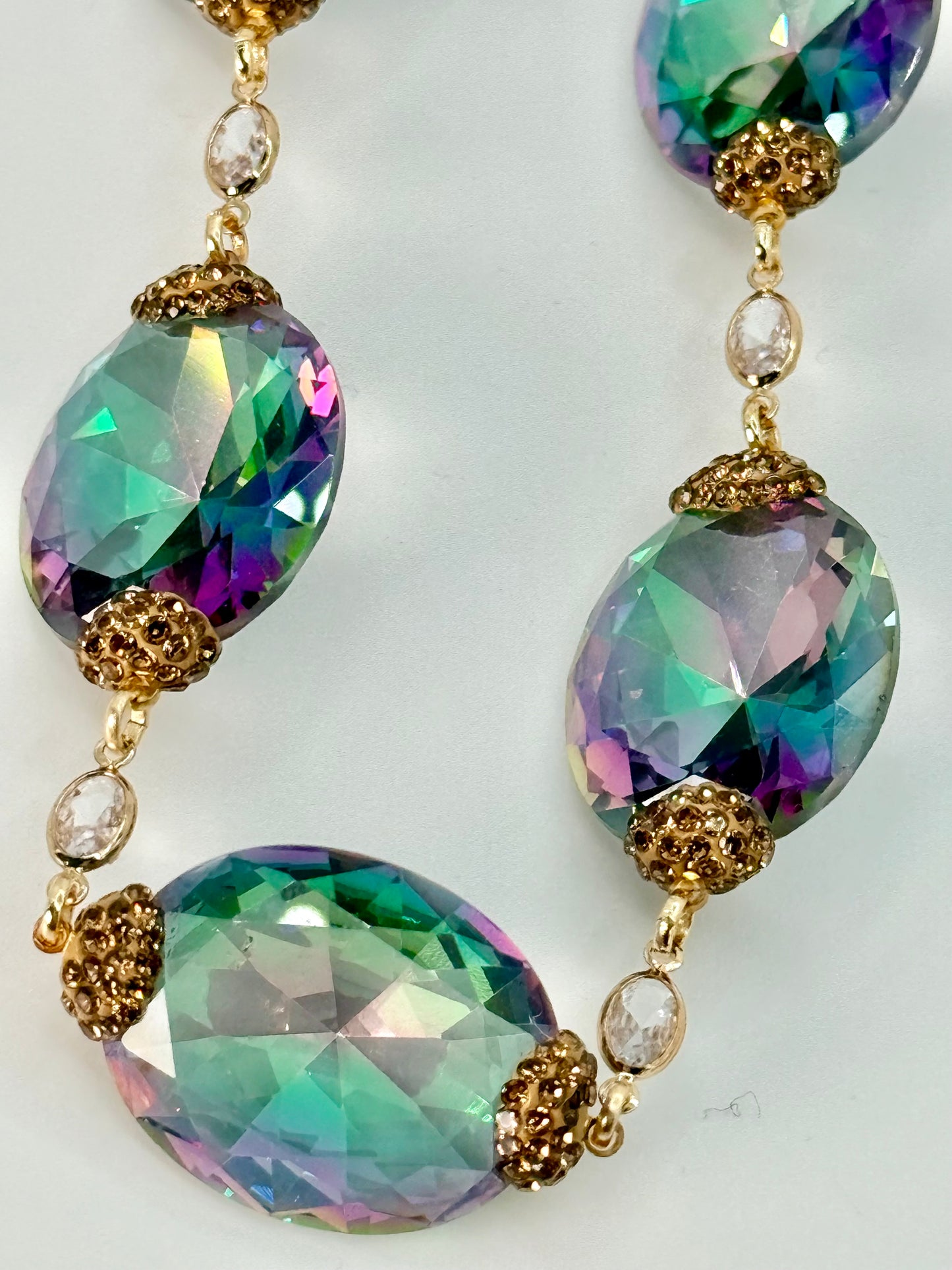 Mystic Topaz Statement Necklace big sized