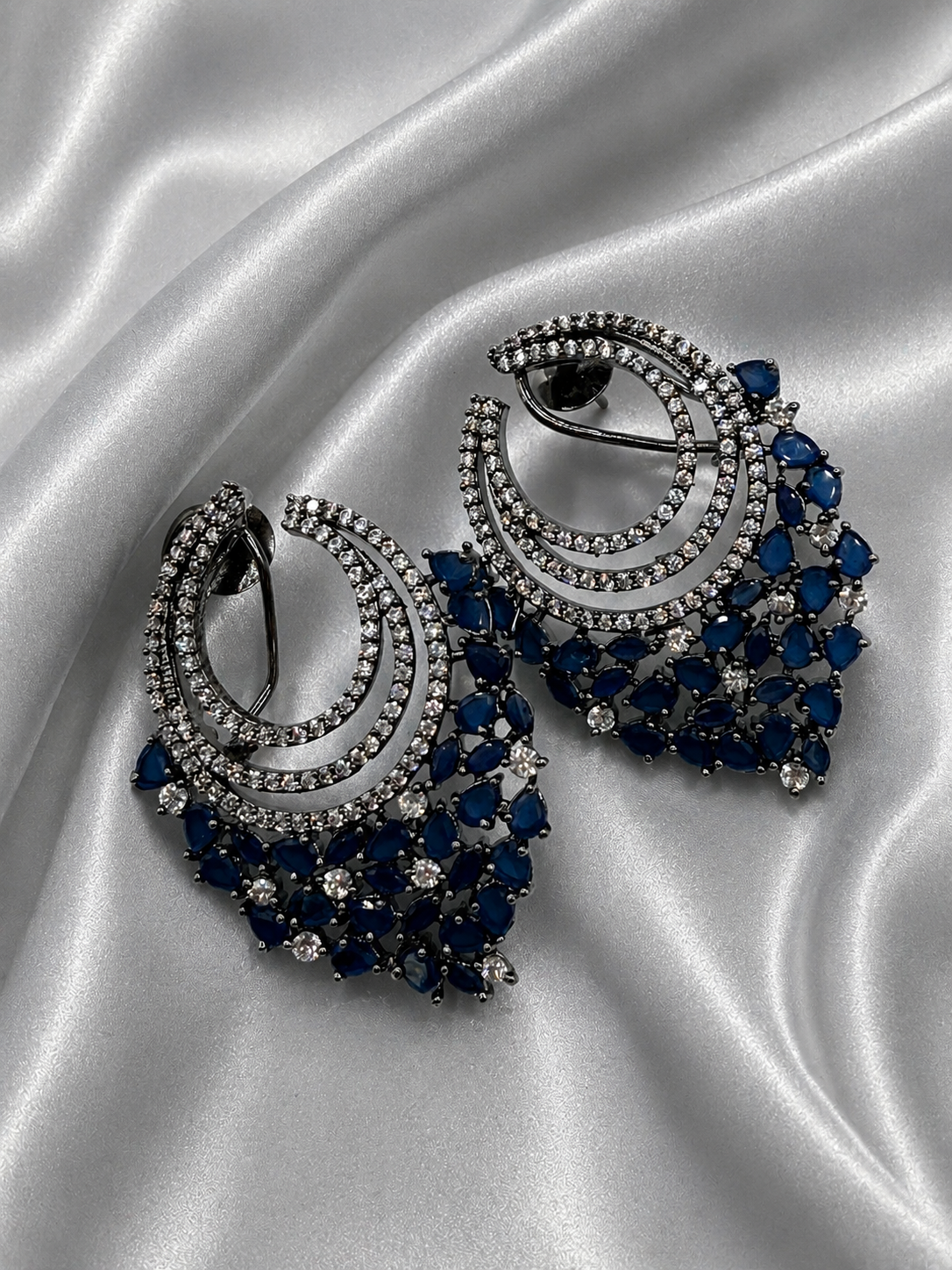 Crystal Crescent studs