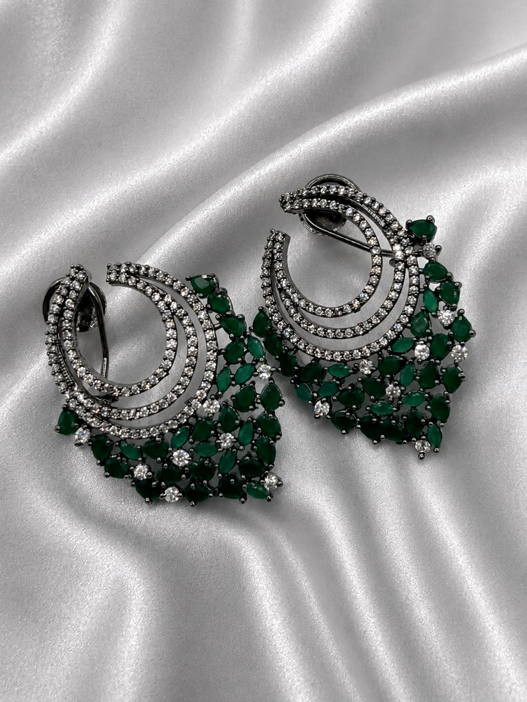 Crystal Crescent studs