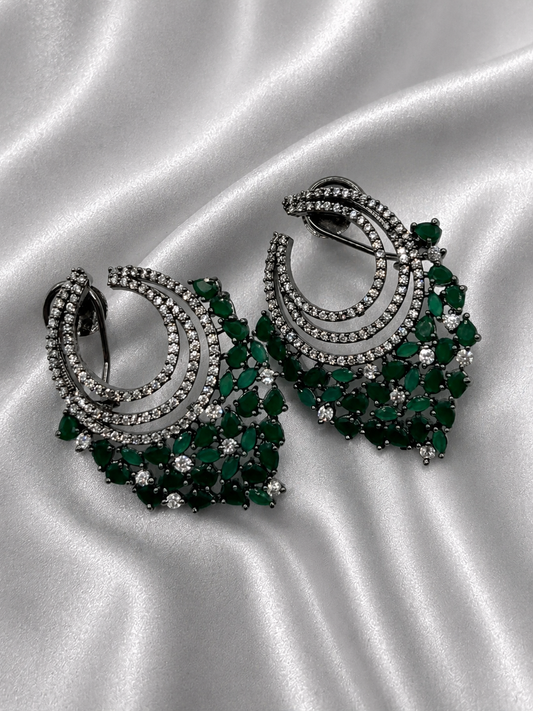 Crystal Crescent studs