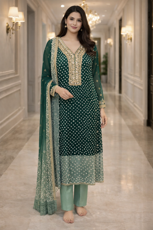 Chiffon Chunri Suit
