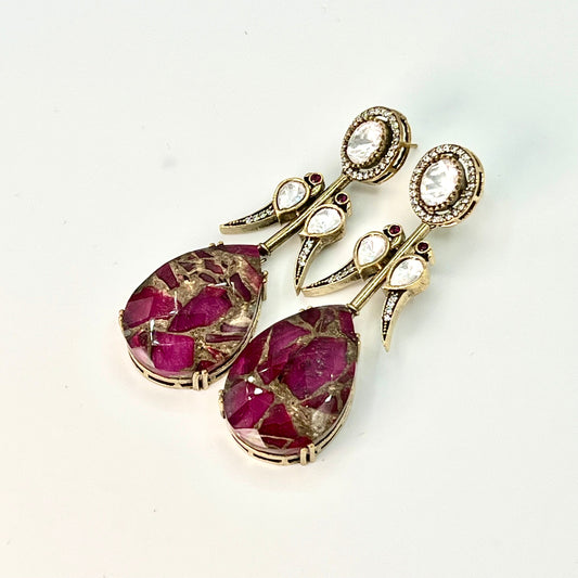 Polki Firestone Earrings