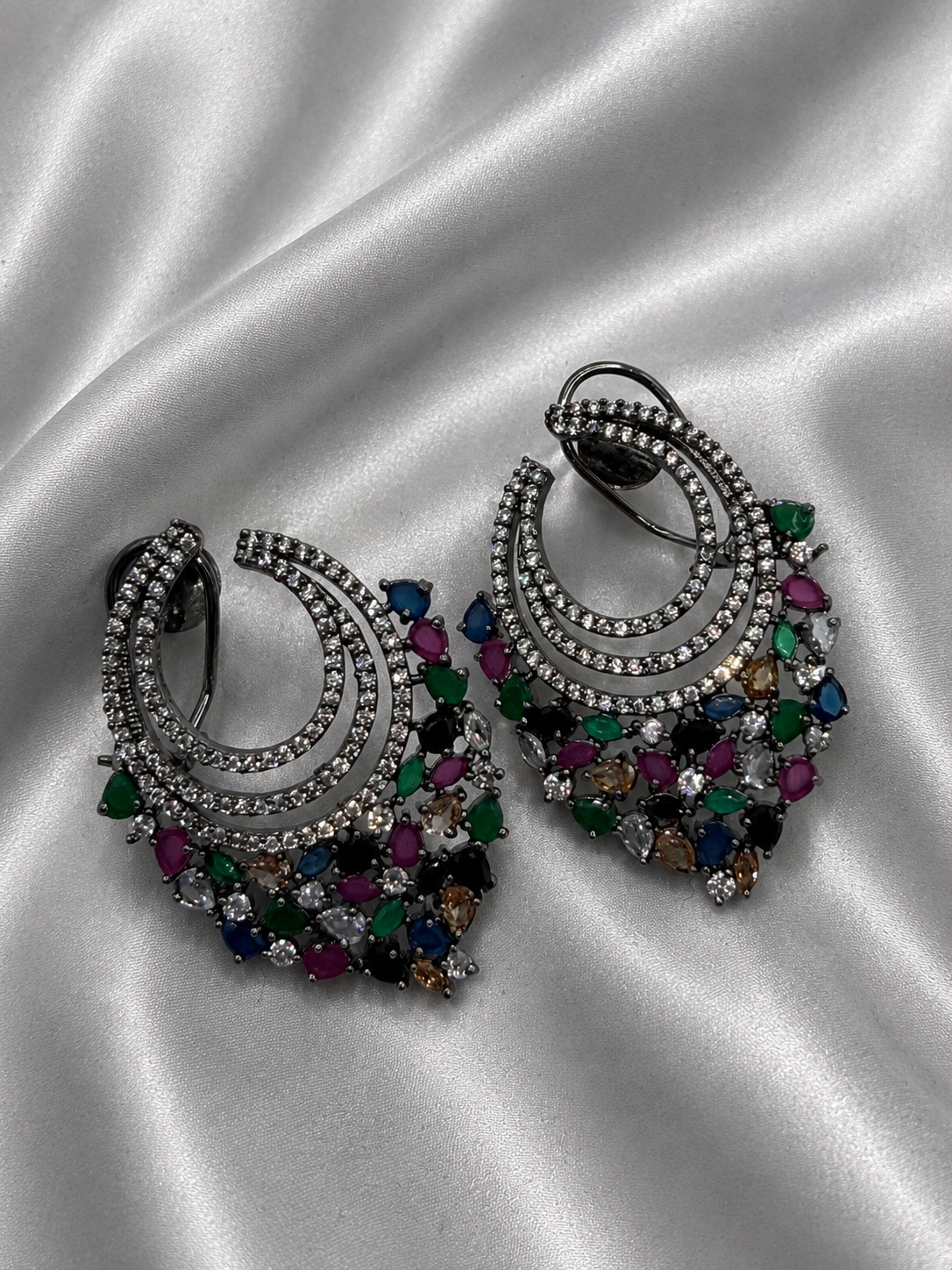 Crystal Crescent studs