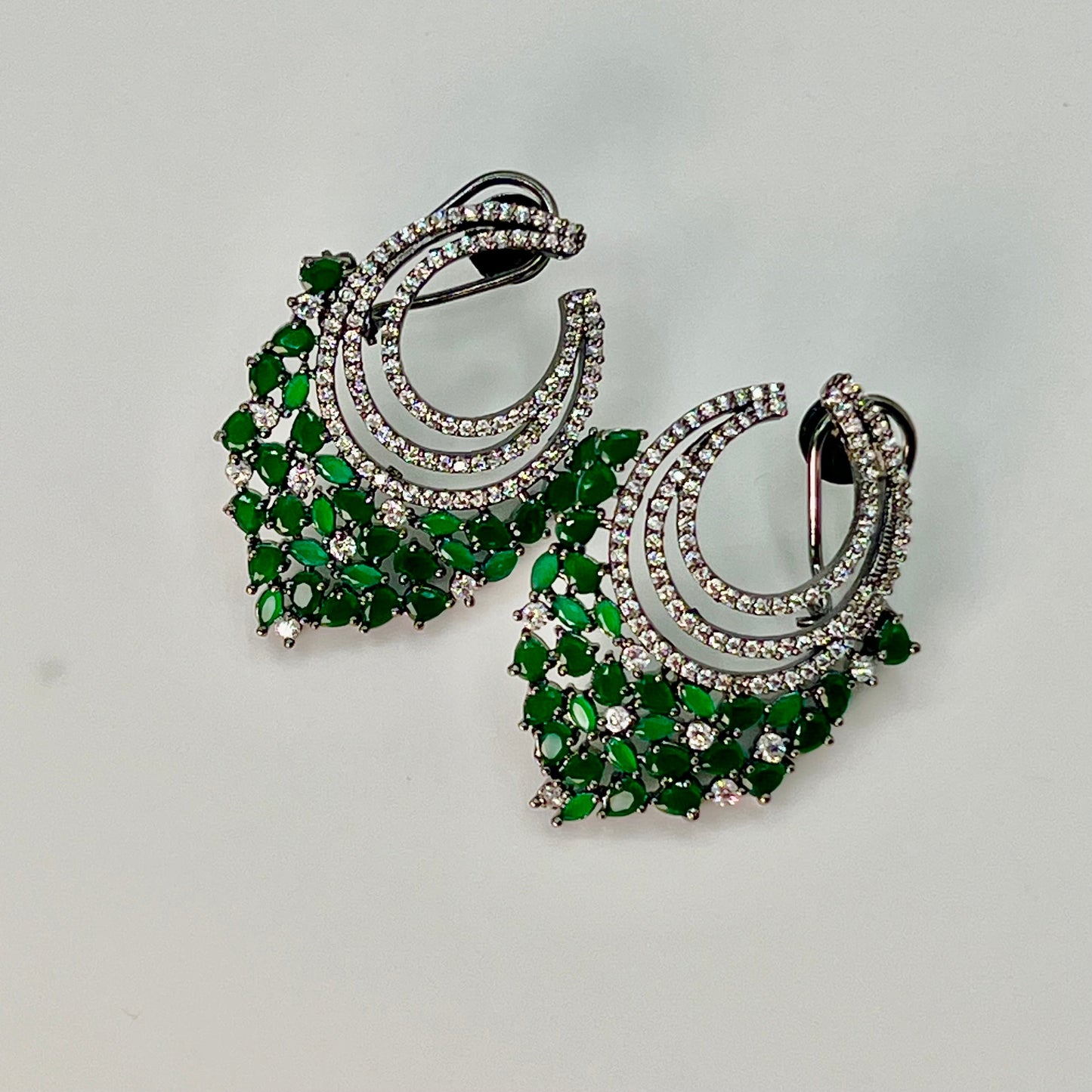 Gemstone Curve Earrings