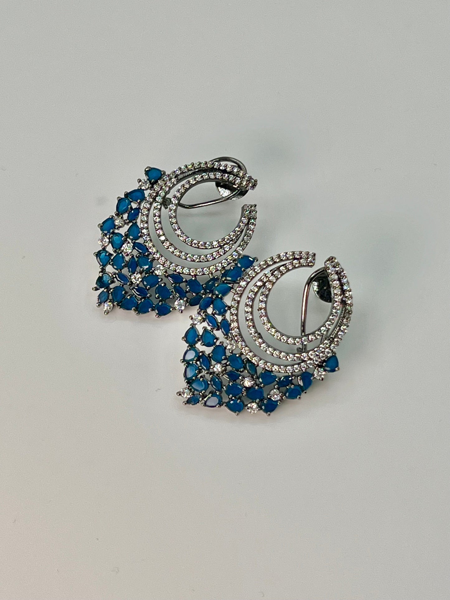 Gemstone Curve Earrings