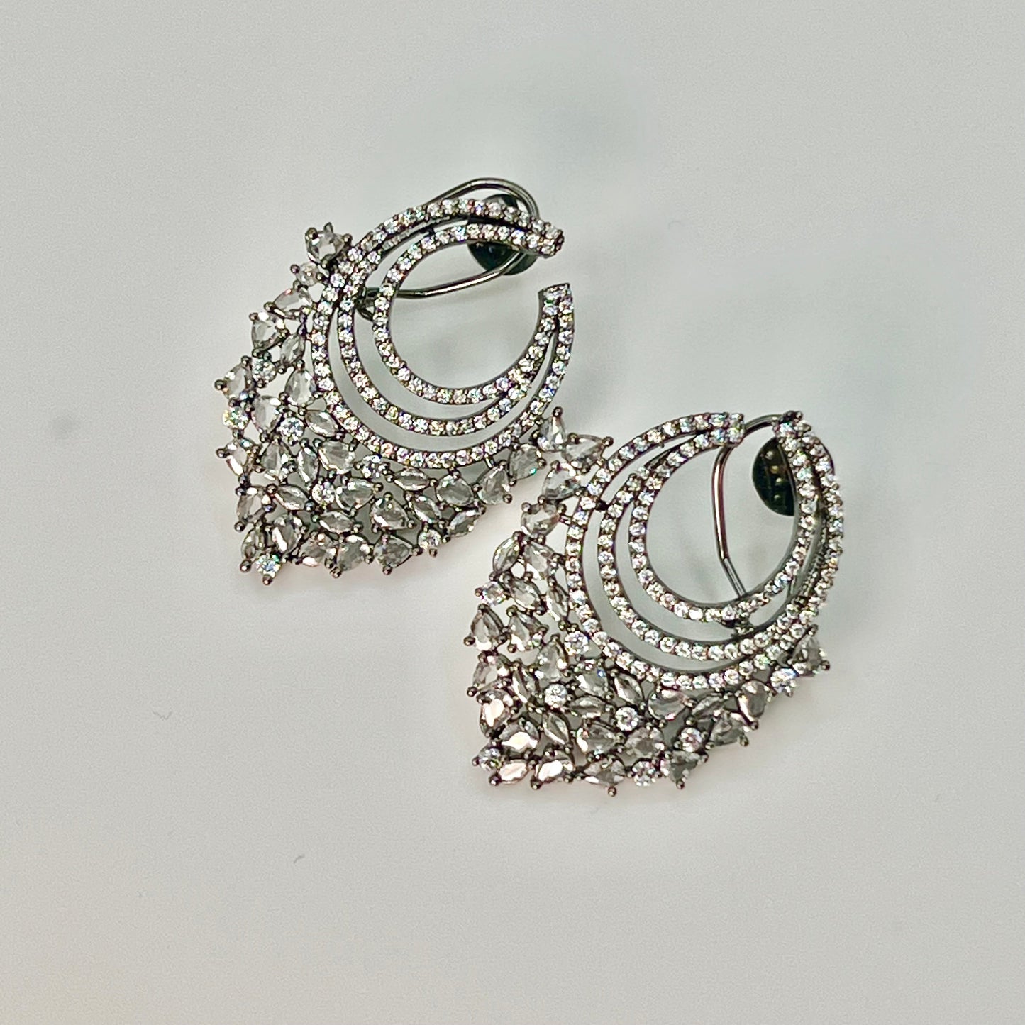 Gemstone Curve Earrings