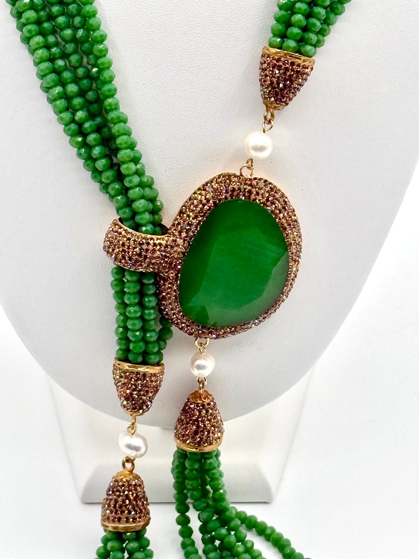 Cat Eye Necklace with Beads