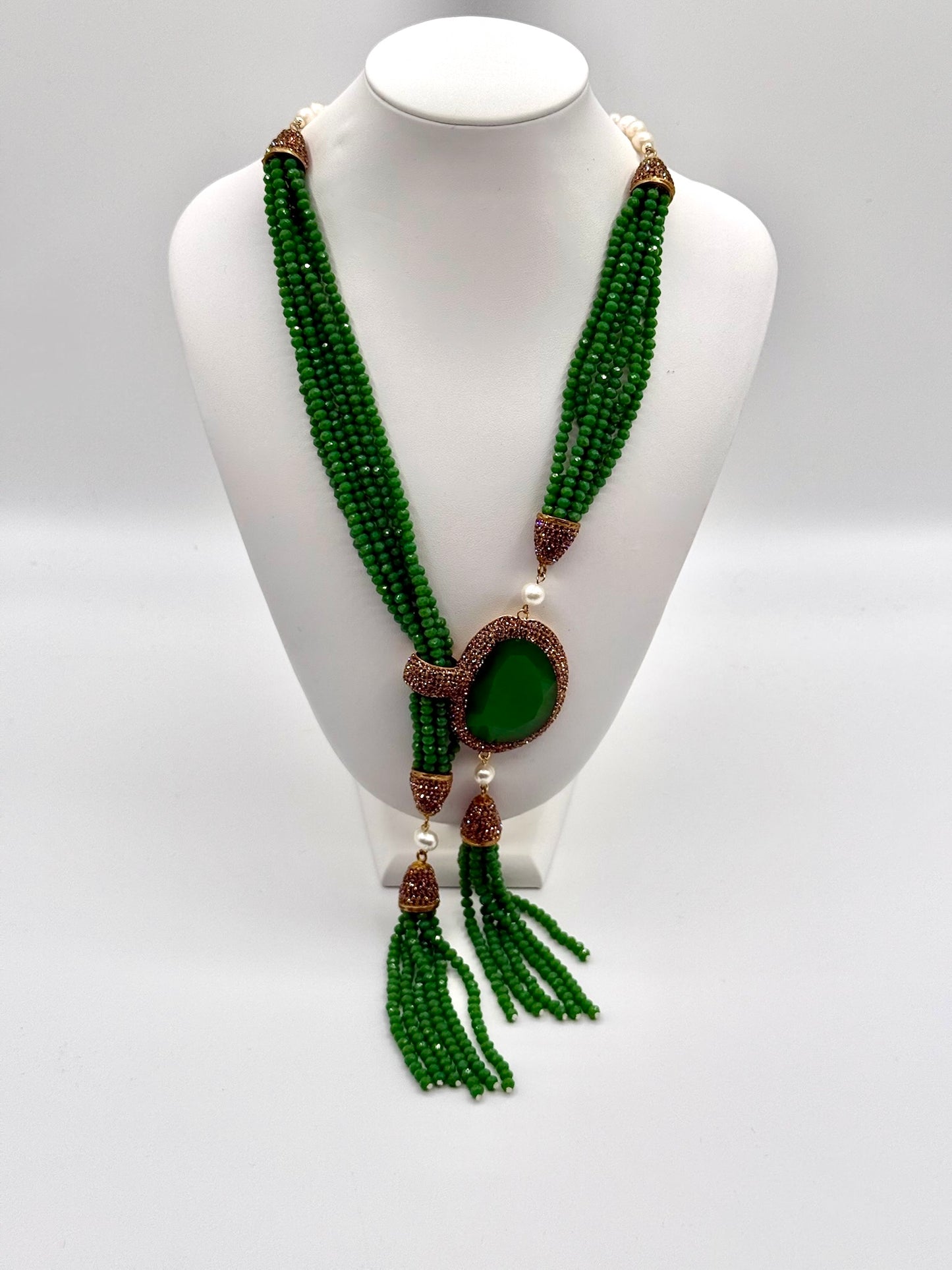 Cat Eye Necklace with Beads