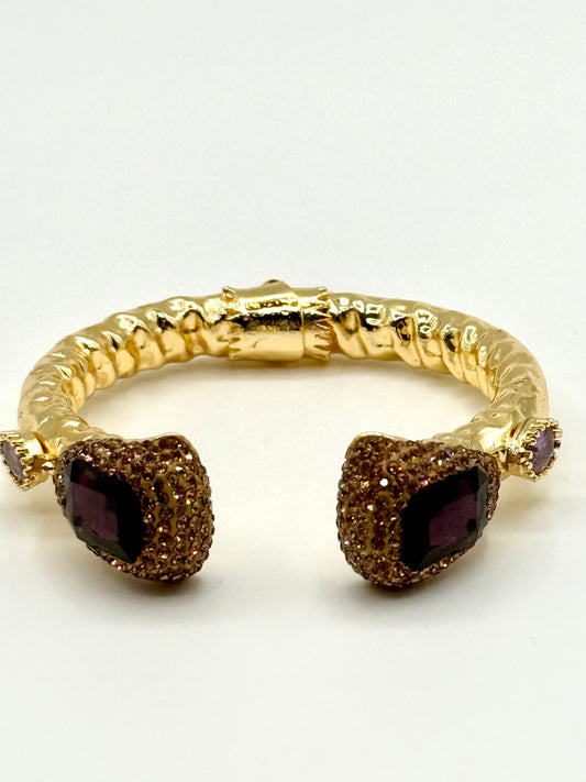 Purple Crystal Bangle