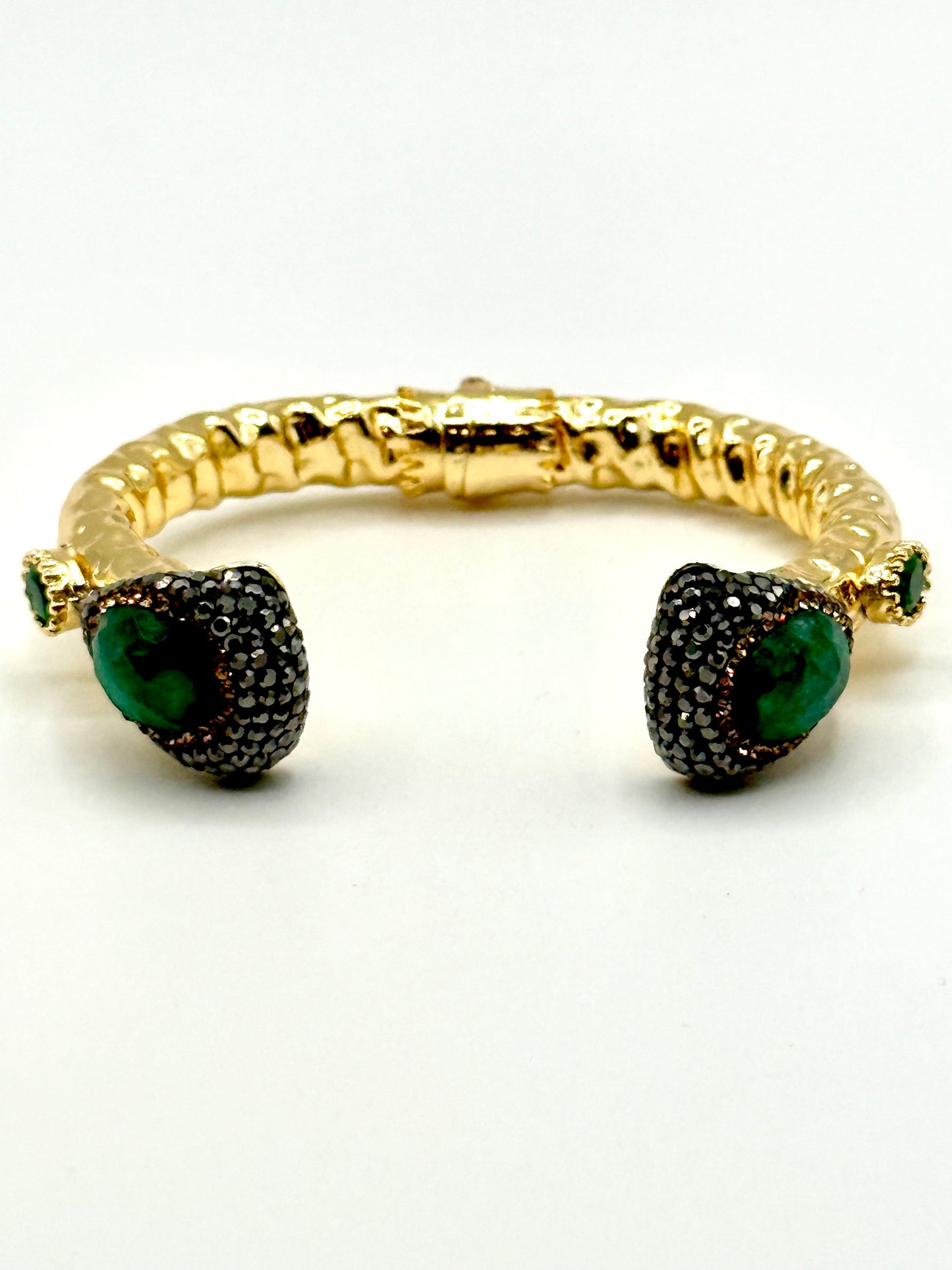 Emerald Crystal Cuff Bangle