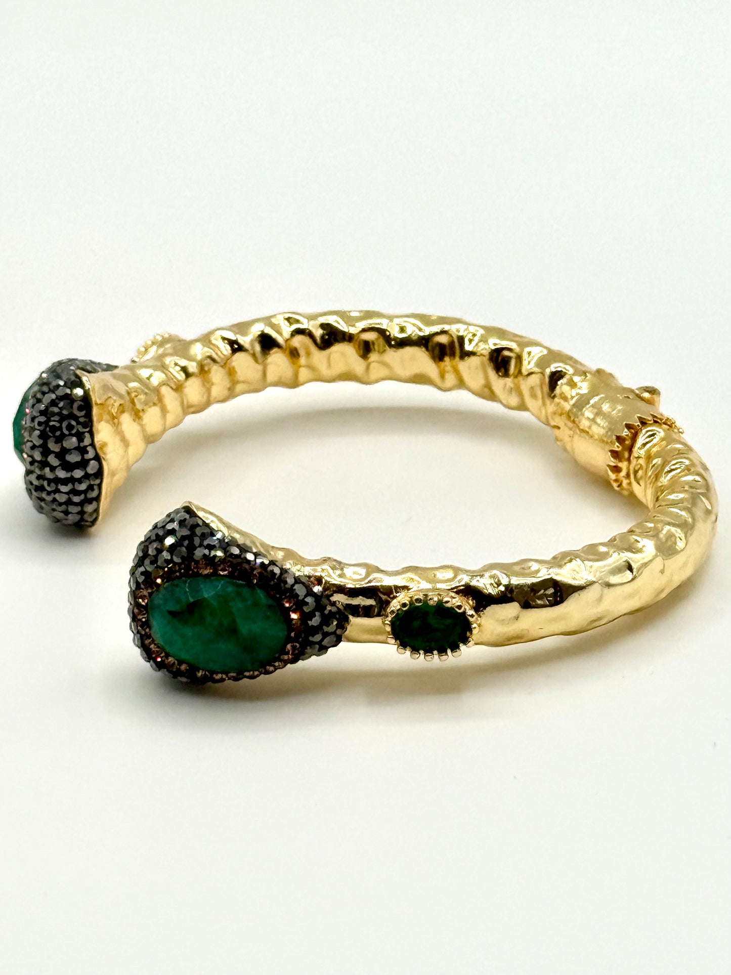 Emerald Crystal Cuff Bangle