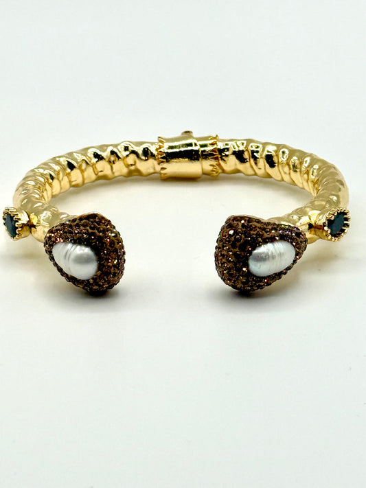 Pearl Bronze Bangle