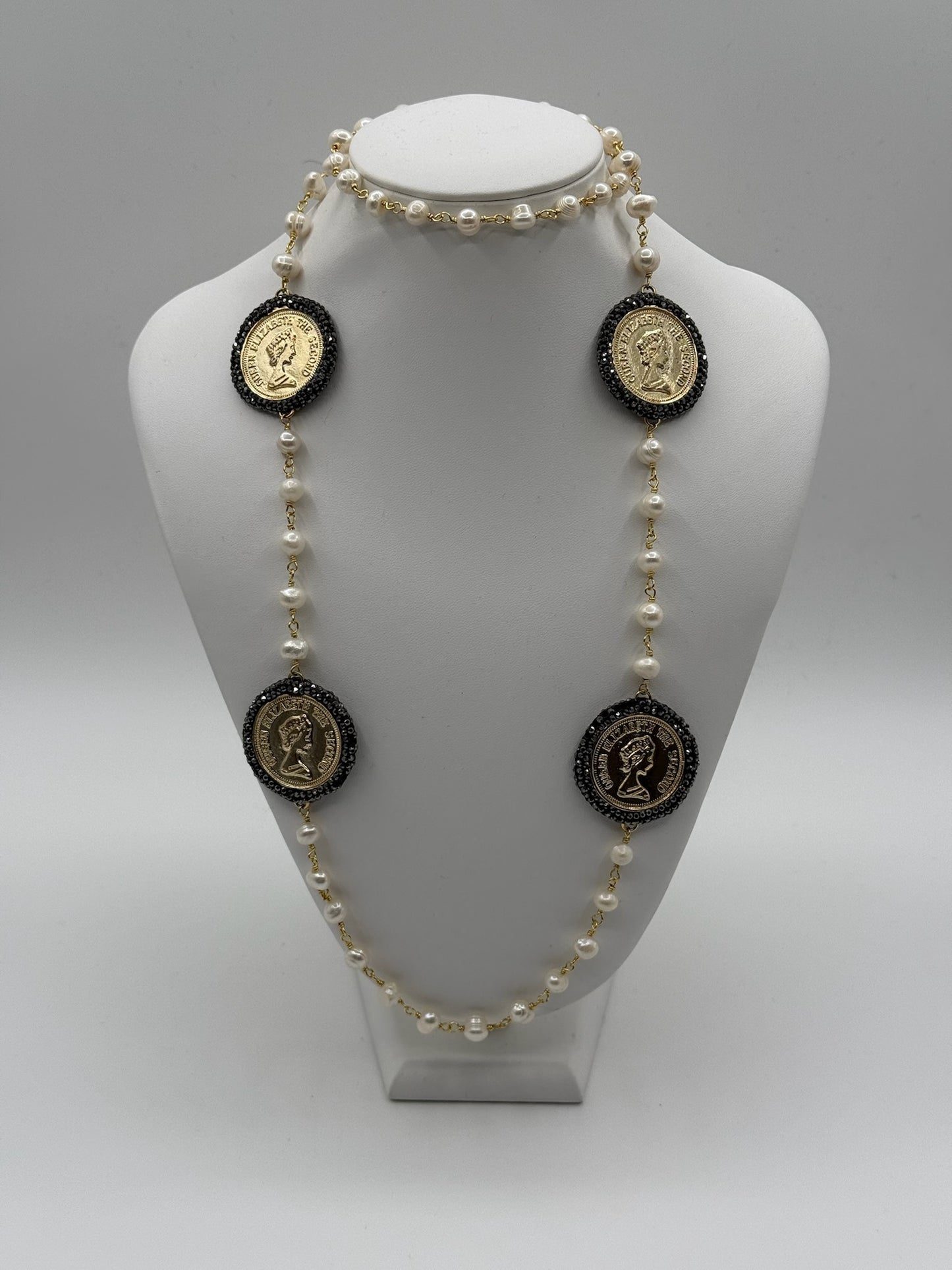 Pearl Coin Fusion Necklace