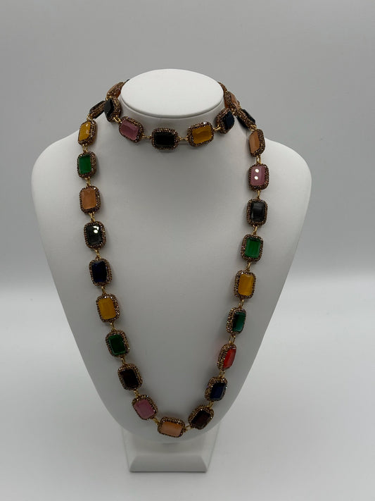 Small Multicolor Cat’s Eye Necklace
