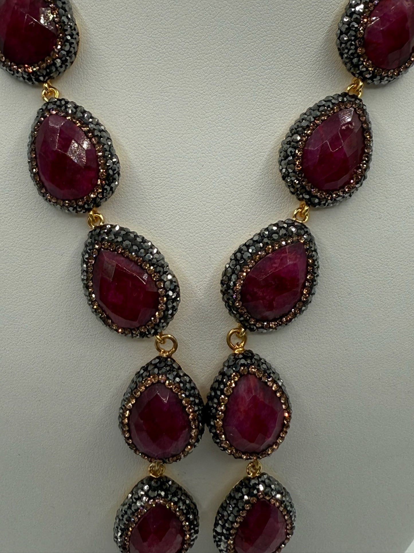 Ruby Gem Glow Necklace