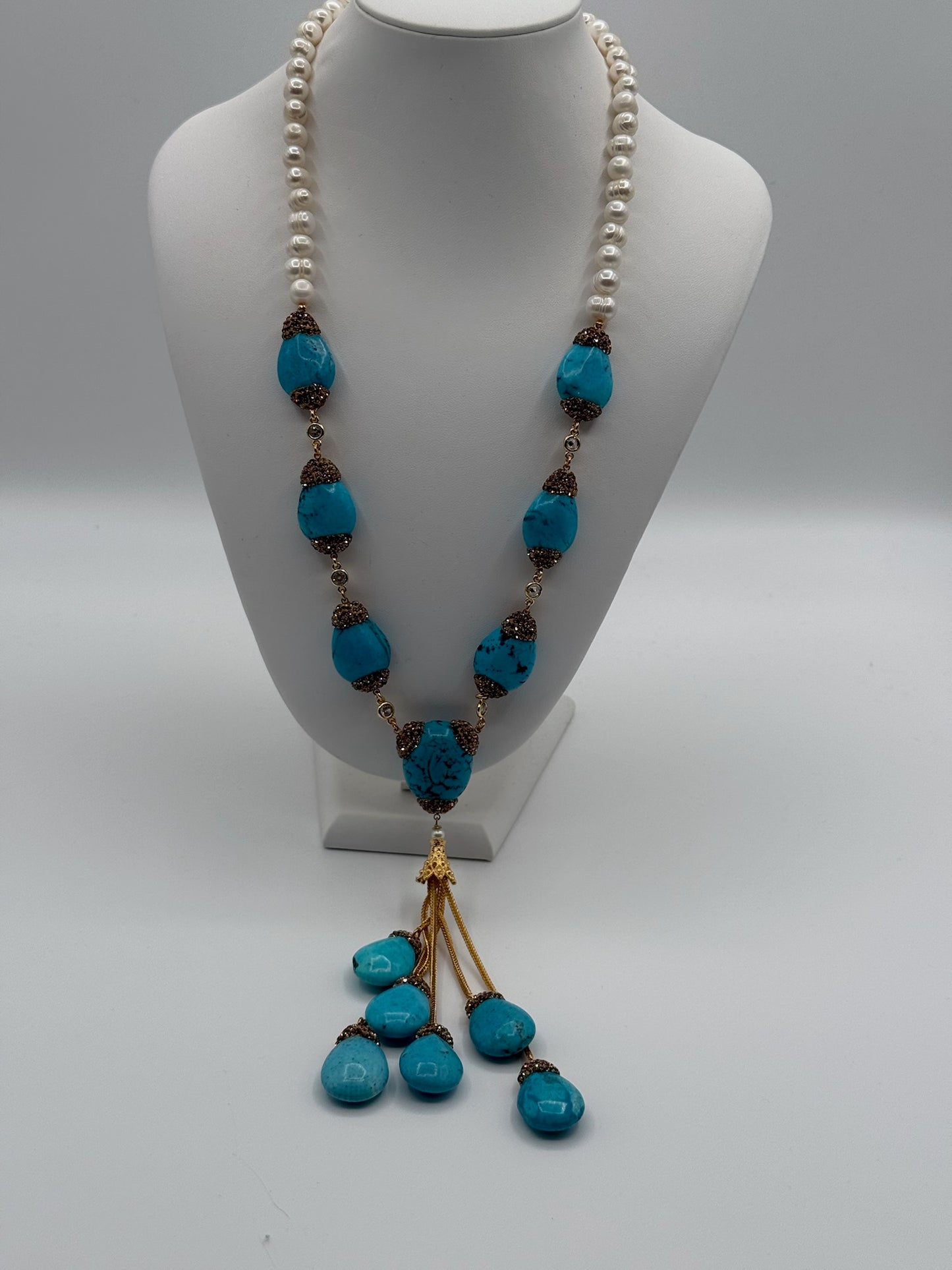 Feroza Pearl Necklace