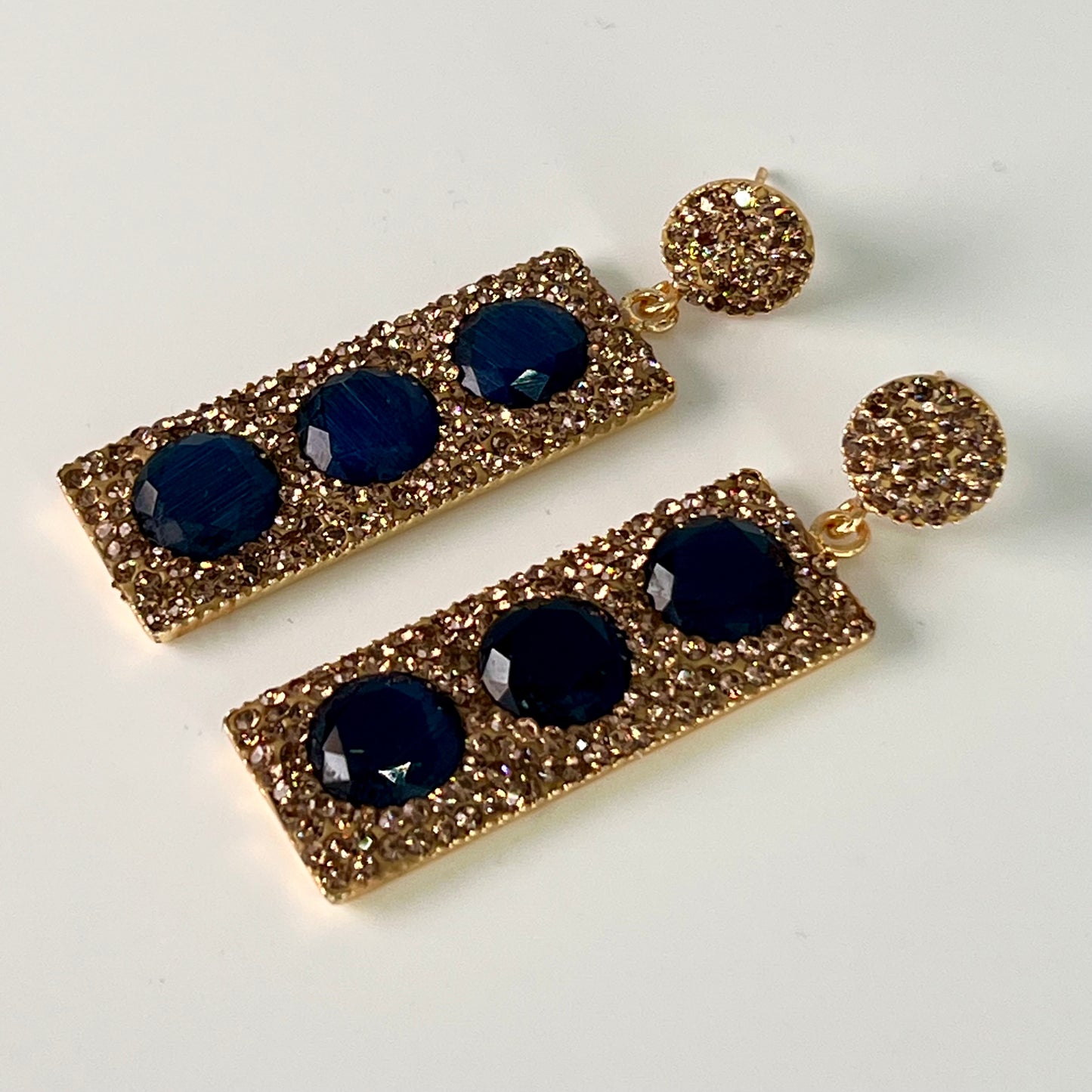 Triple stones Earrings