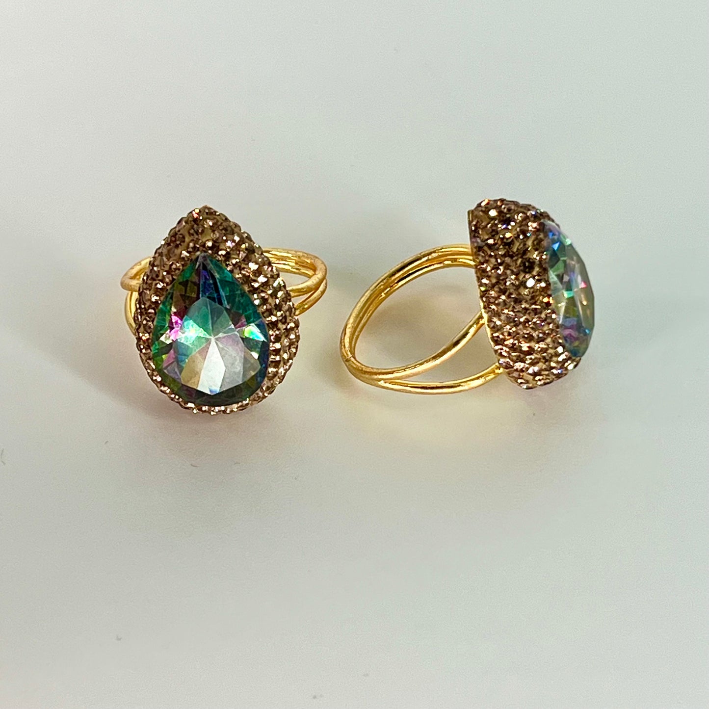 Mystic Topaz Adjustable Ring