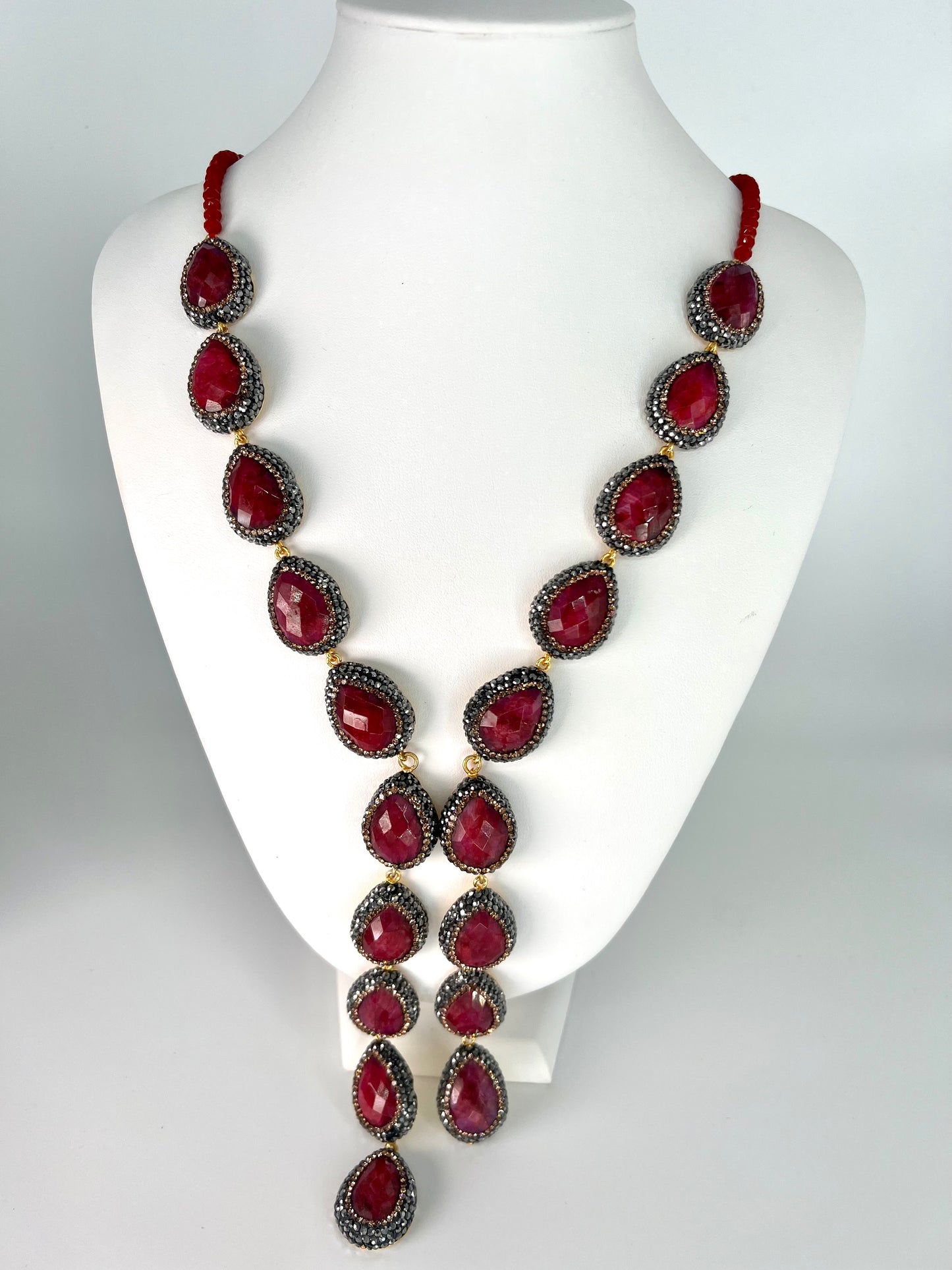 Ruby Gem Glow Necklace