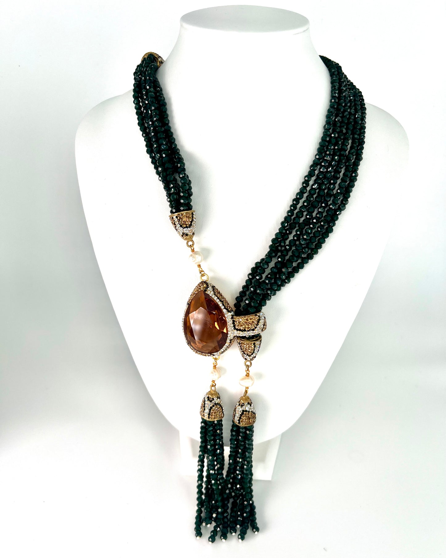 Zultanite Necklace with Emerald Beads