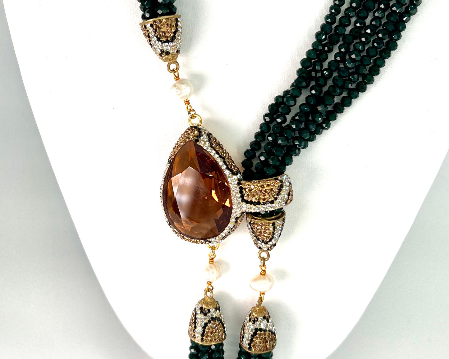 Zultanite Necklace with Emerald Beads