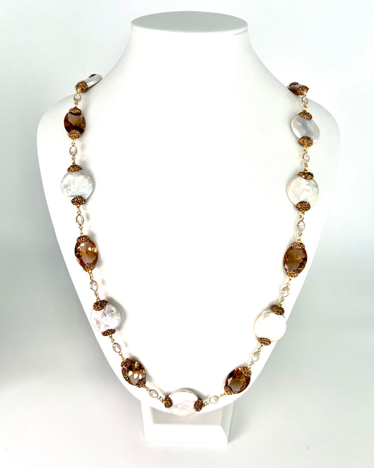 Zultanite & Baroque Pearl Necklace