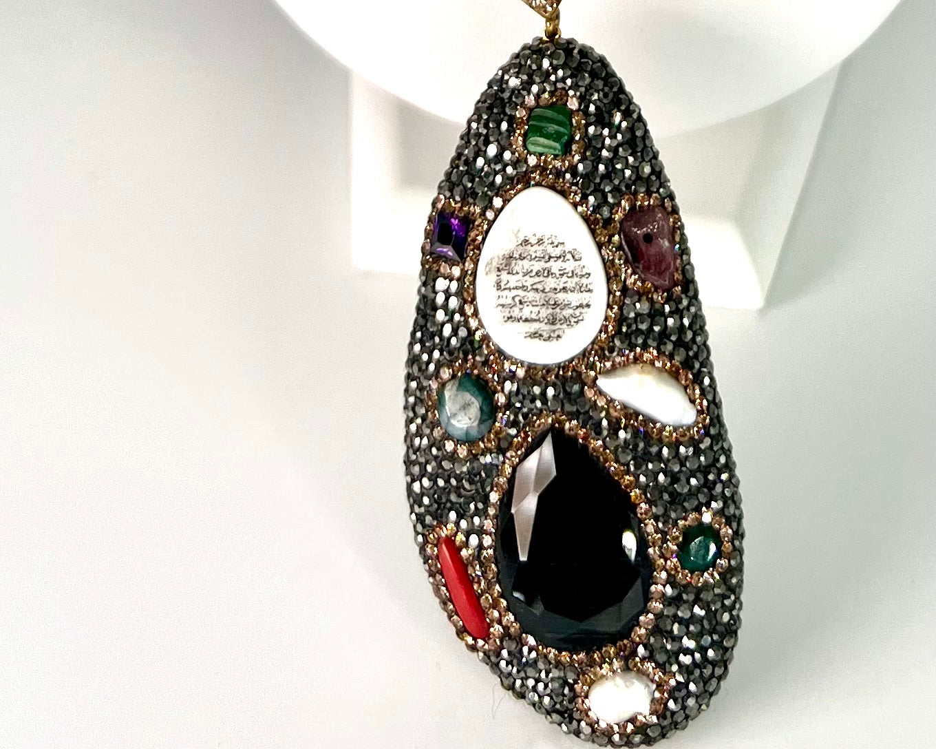 Pearl & Marcasite Gemstone Necklace