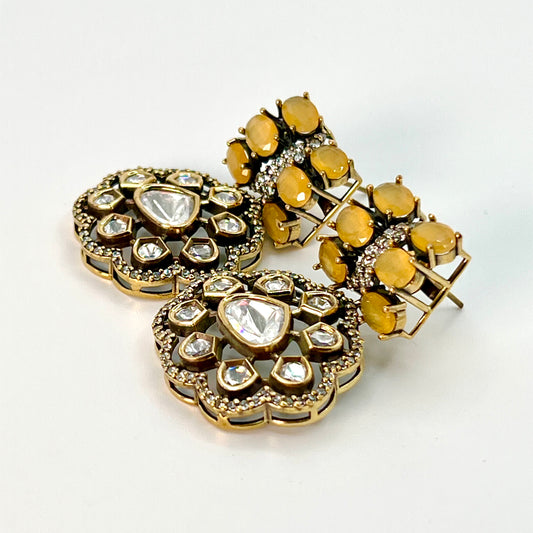 Vintage Floral Statement Earrings