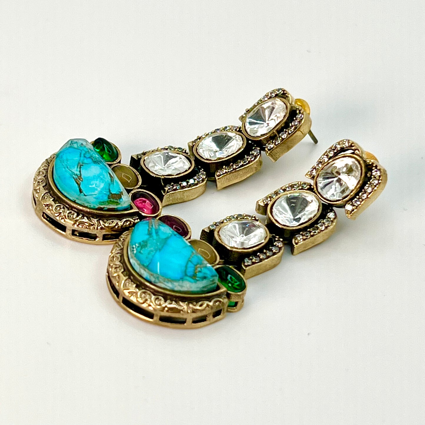 Fire Stone Polki Earrings