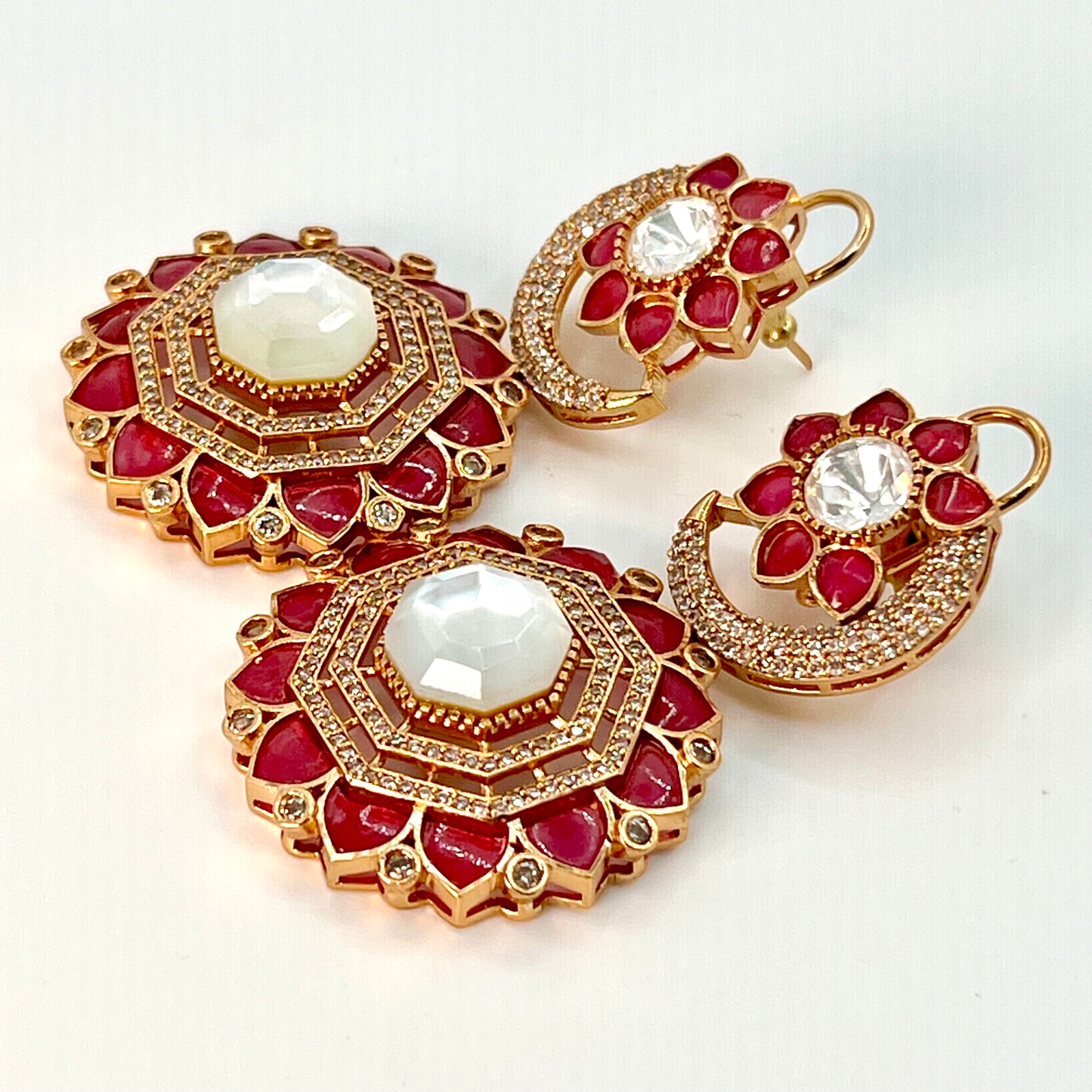 Mother-of-Pearl Statement Earrings