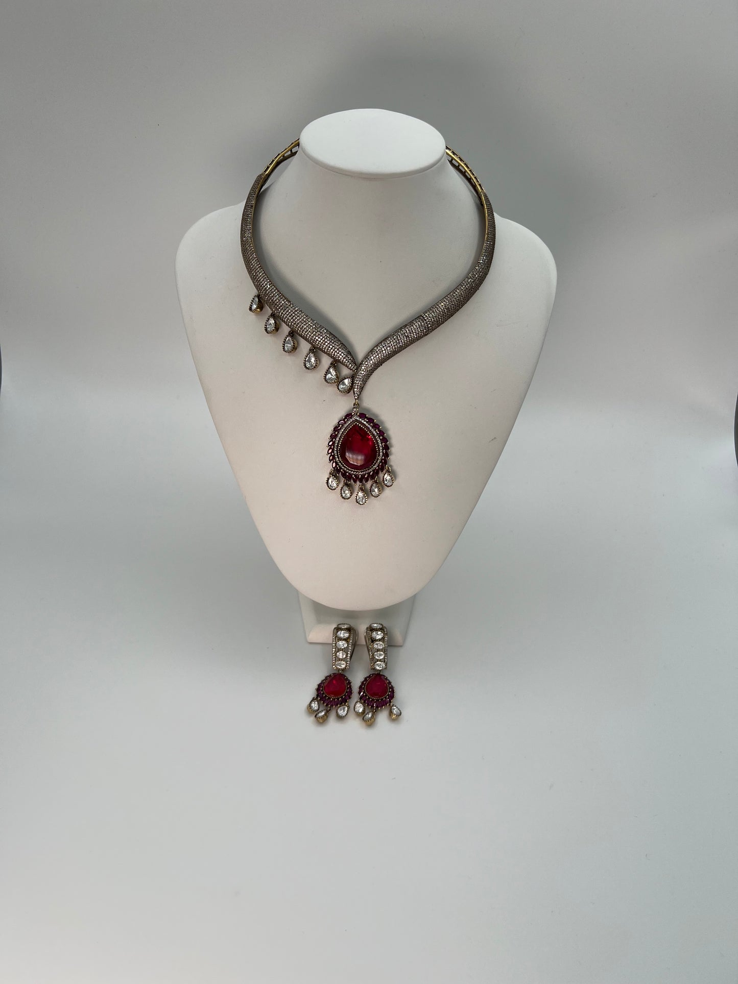 Gemstone Necklace & Earring Set