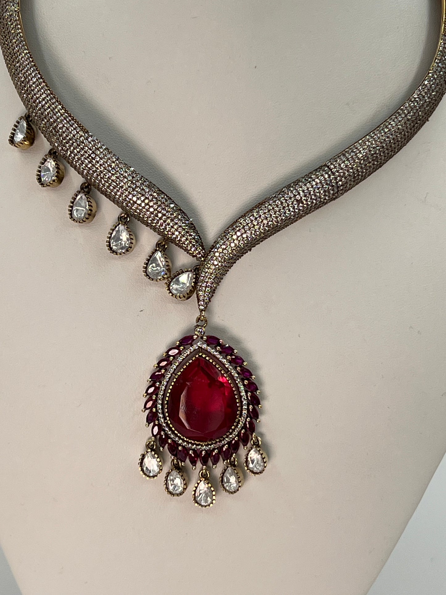 Gemstone Necklace & Earring Set