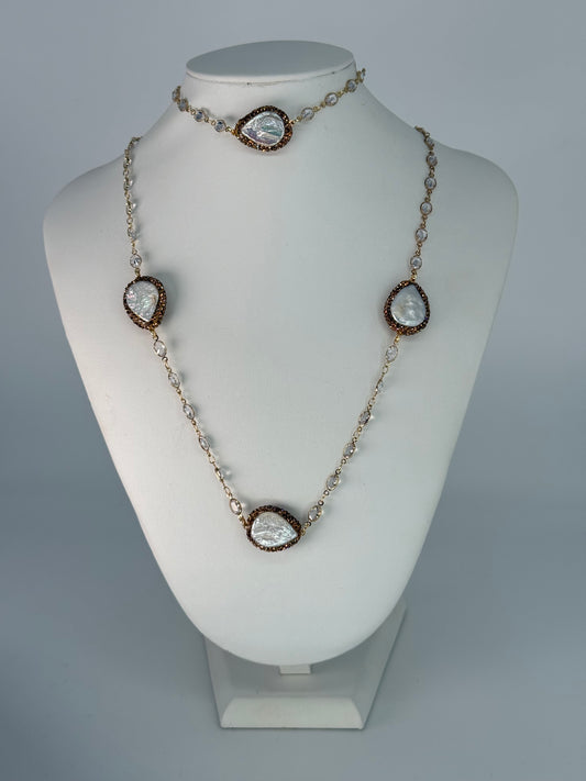 Mother of Pearl Long Necklace