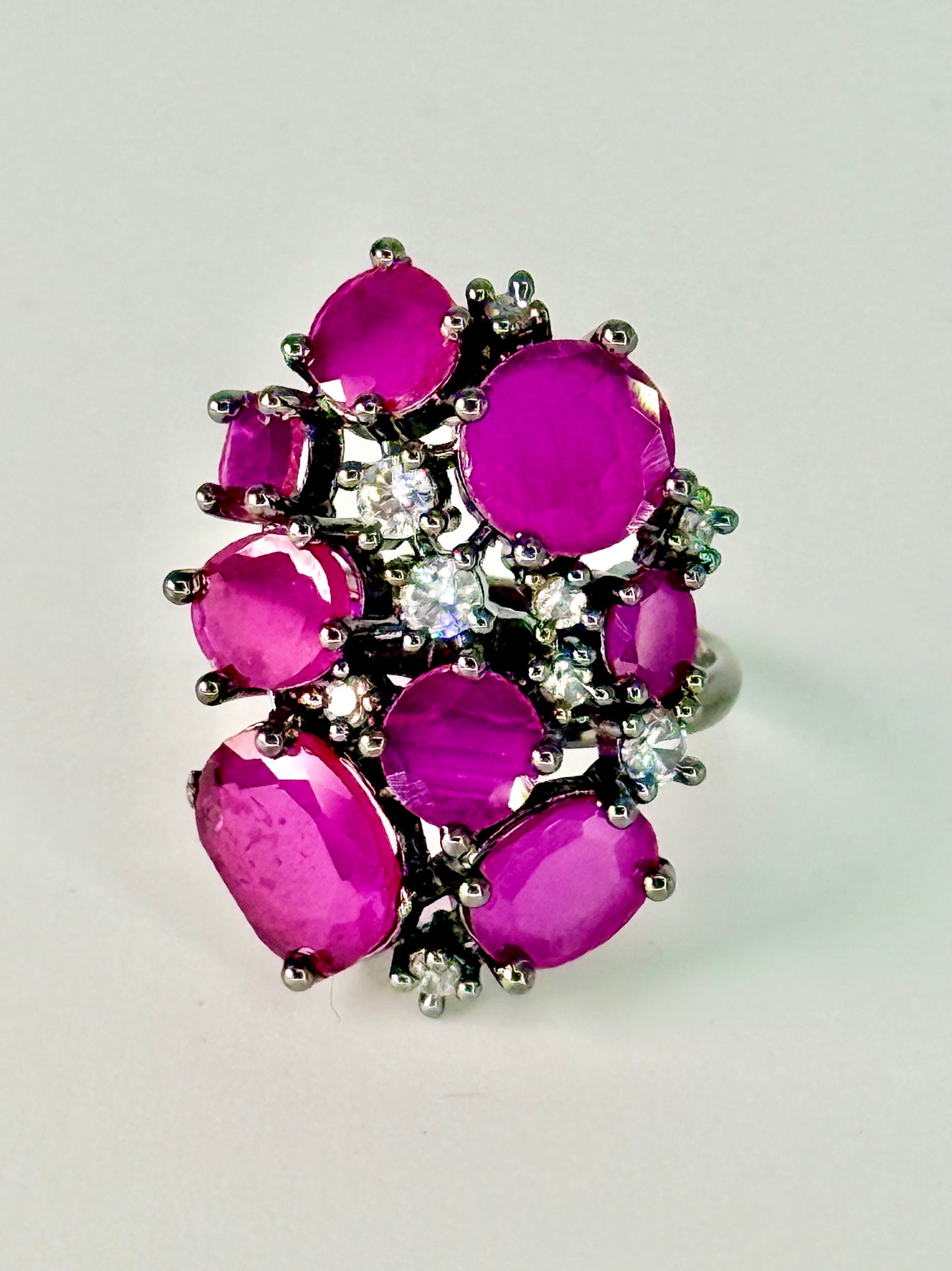 Gemstone Cluster Ring