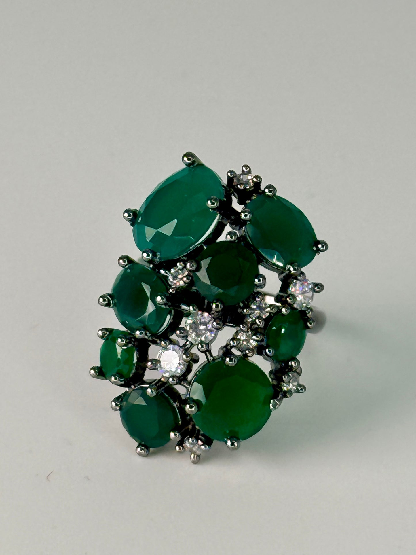 Gemstone Cluster Ring