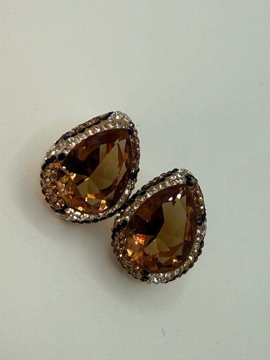 Zultanite Leopard Marcasite Studs