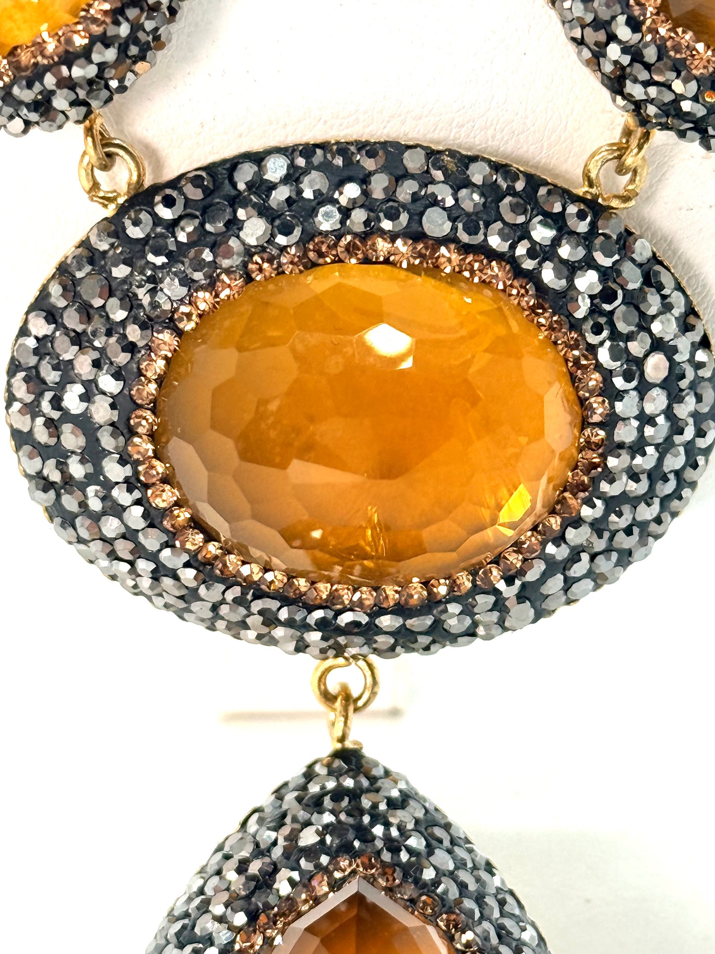 Yellow Cat Eye Statement Necklace