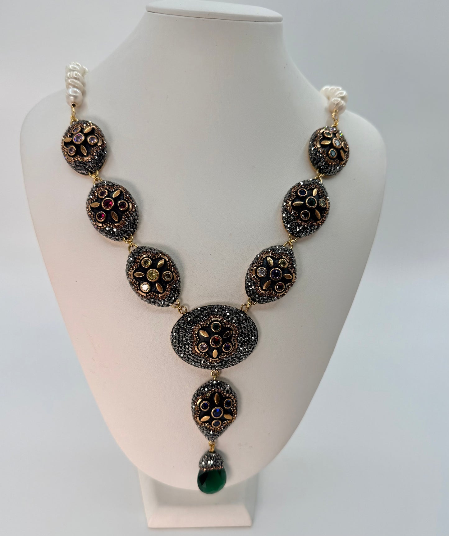 Antique Medieval Emerald Necklace