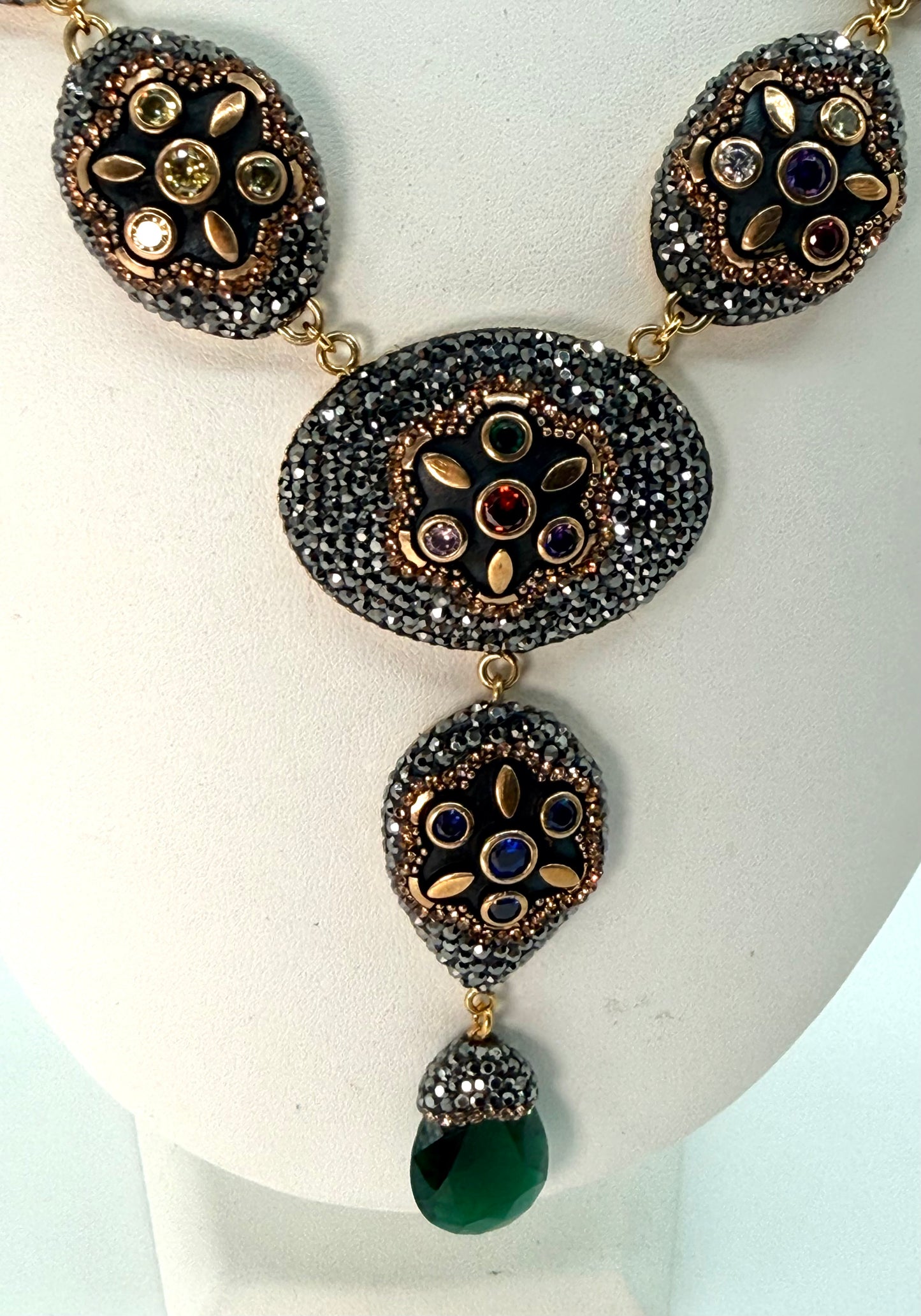 Antique Medieval Emerald Necklace