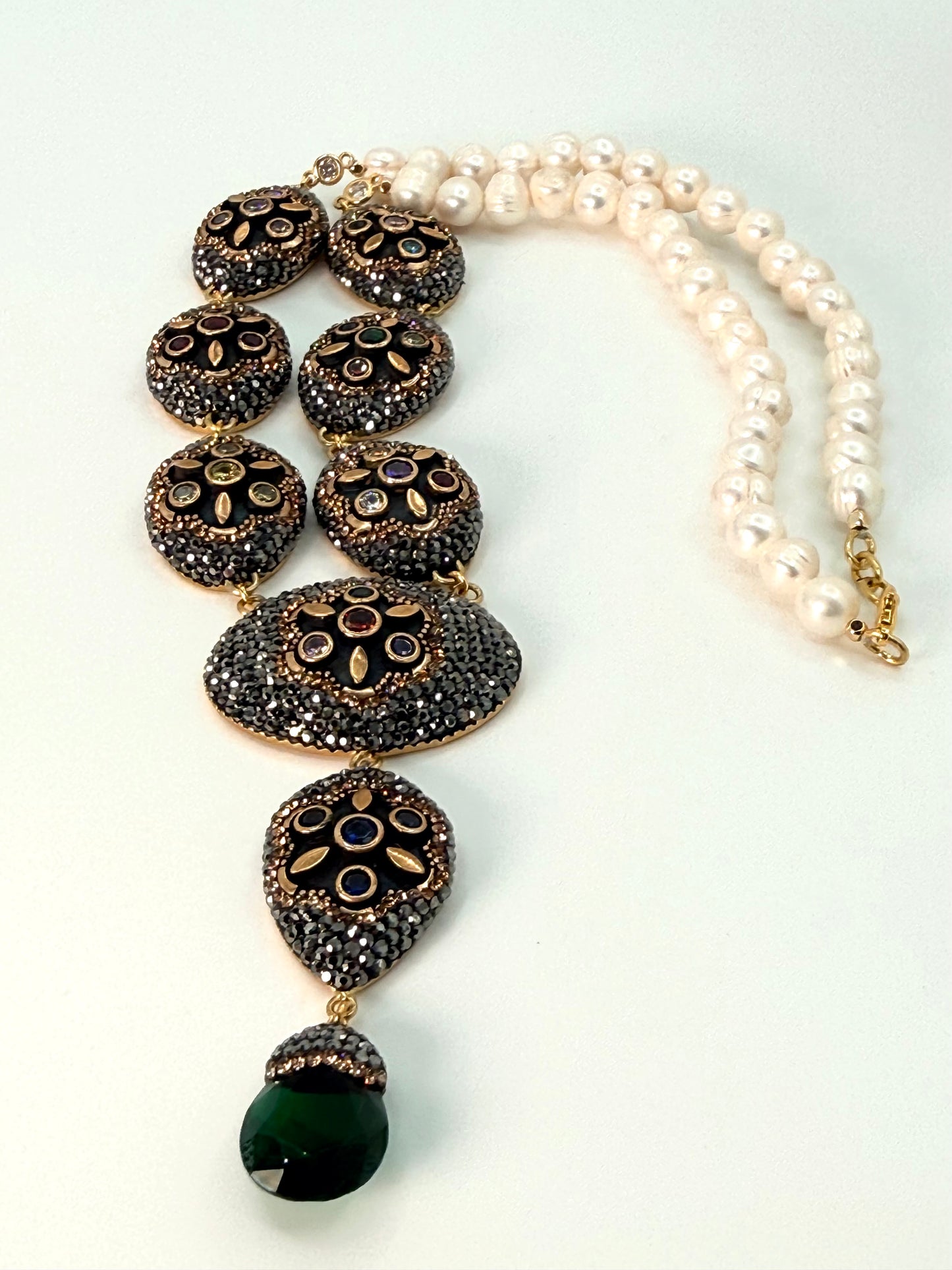 Antique Medieval Emerald Necklace