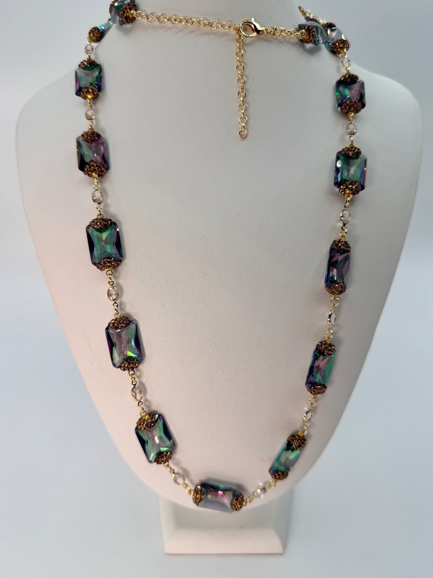 Mystic Topaz  Long Necklace